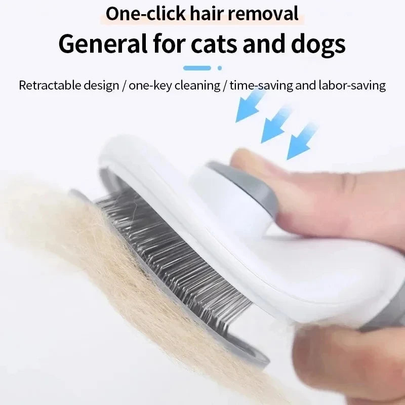 Cepillo para perros, peine para gatos, cepillo autolimpiante para quitar el pelo de mascotas para perros y gatos, herramientas de aseo para mascotas, peine desenredante, accesorios para perros