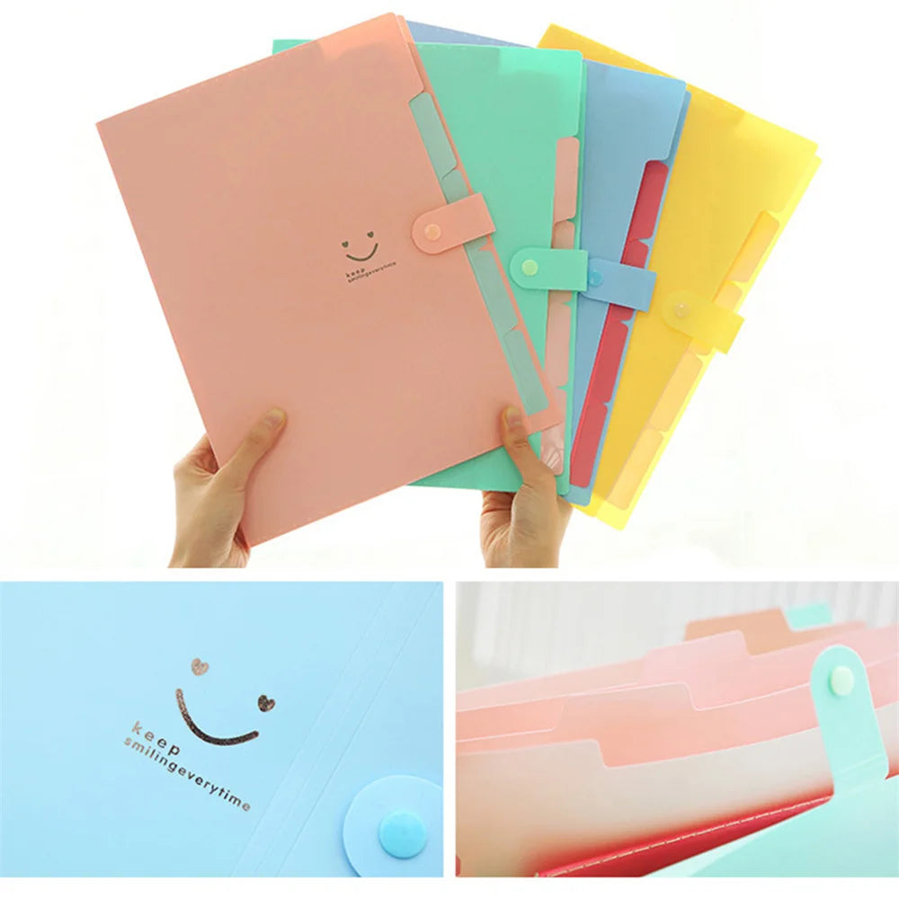 A4 Expandable Document Organizer – 5-Pocket File Folder for School, Office & Home Paper Organization