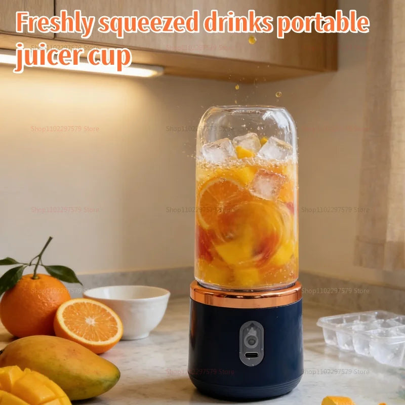 Portable 6-Blade USB Rechargeable Blender for Smoothies, Juices & Ice Crushing