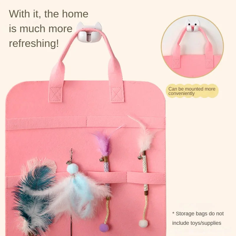 Bolsa de almacenamiento para mascotas, juguetes para gatos, juguetes para gatos, juguetes interactivos para gatos, organizador de juguetes para mascotas, productos para mascotas.