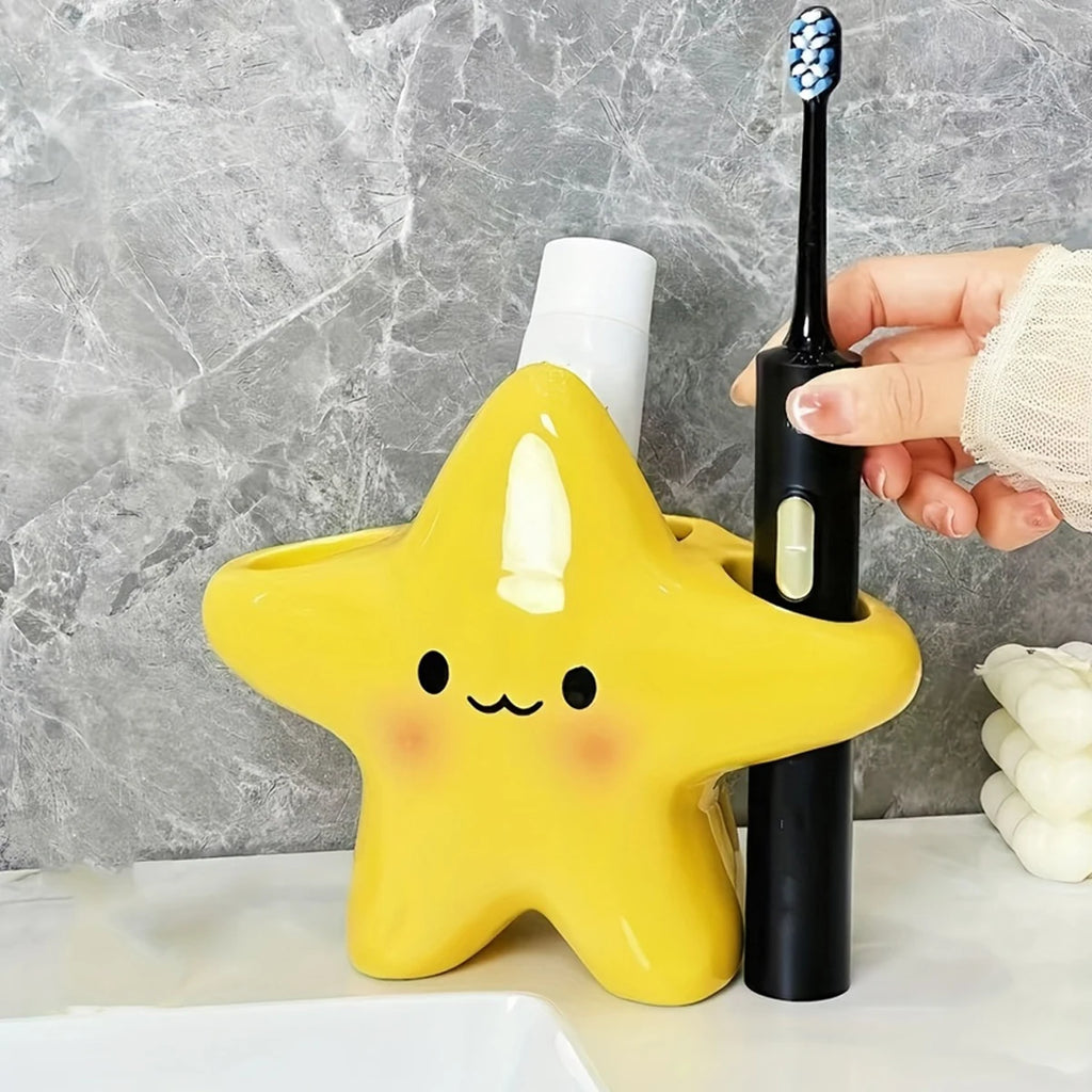 Cute Star Toothbrush Holder & Toothpaste Organizer