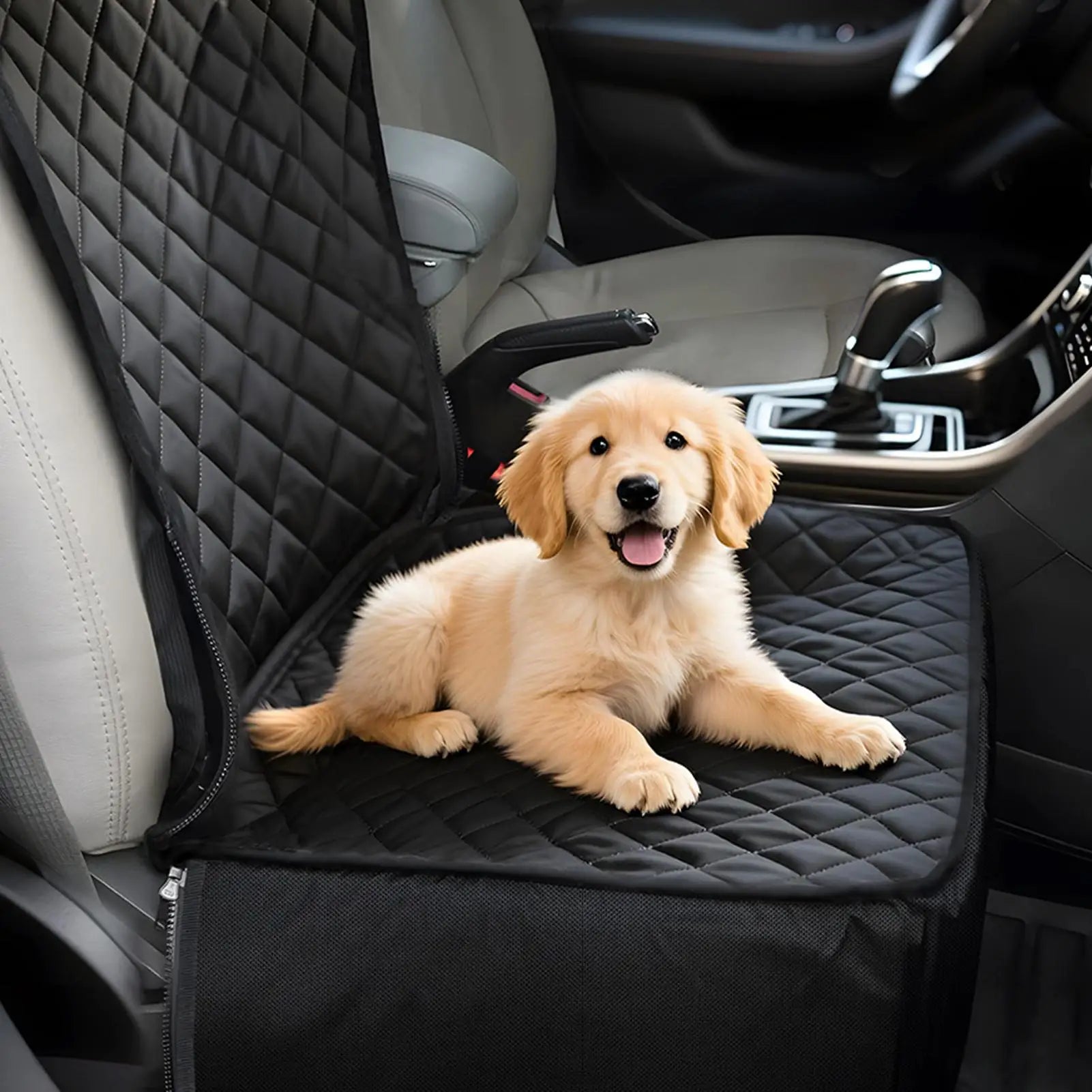 Waterproof Dog Car Seat Cover – Backseat Pet Travel Cushion with Safety Barrier for Dogs & Cats SUV, Truck & Vehicle