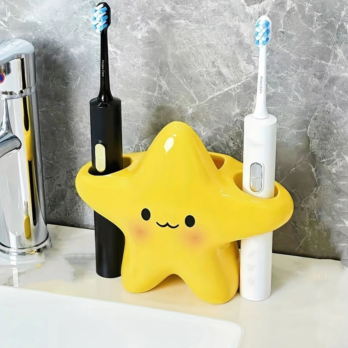 Cute Star Toothbrush Holder & Toothpaste Organizer
