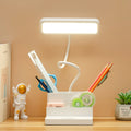 Rechargeable LED Desk Lamp with Pen Holder, Phone Stand & USB Charging