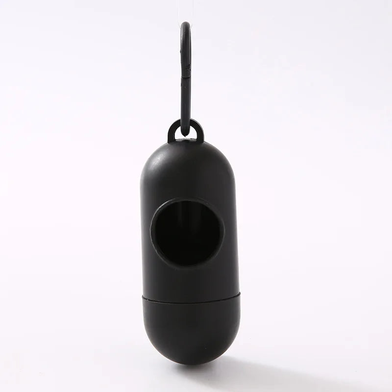 Portable Pet Waste Bag Dispenser – Bullet-Shaped Poop Bag Holder for Dog Walking & Outdoor Cleanup