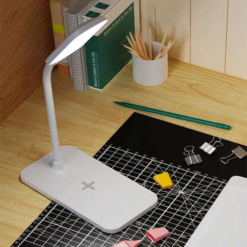LED Desk Lamp with Wireless Charger & USB Charging Port – Touch Control