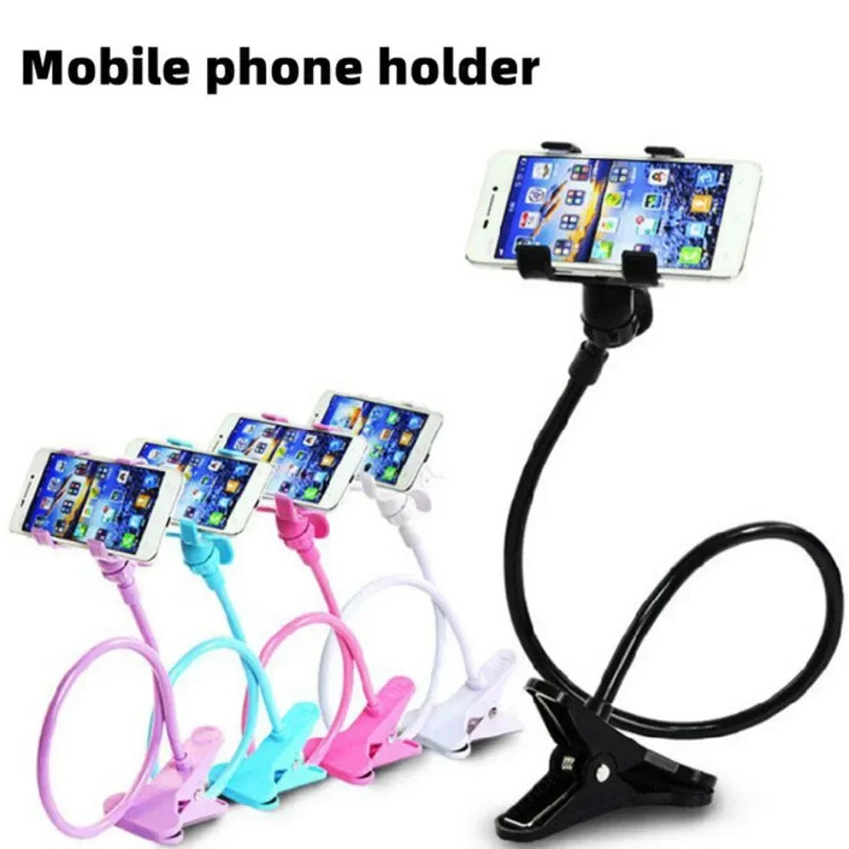 Flexible 360° Phone Holder – Adjustable Gooseneck Clip Mount for Desk & Bed