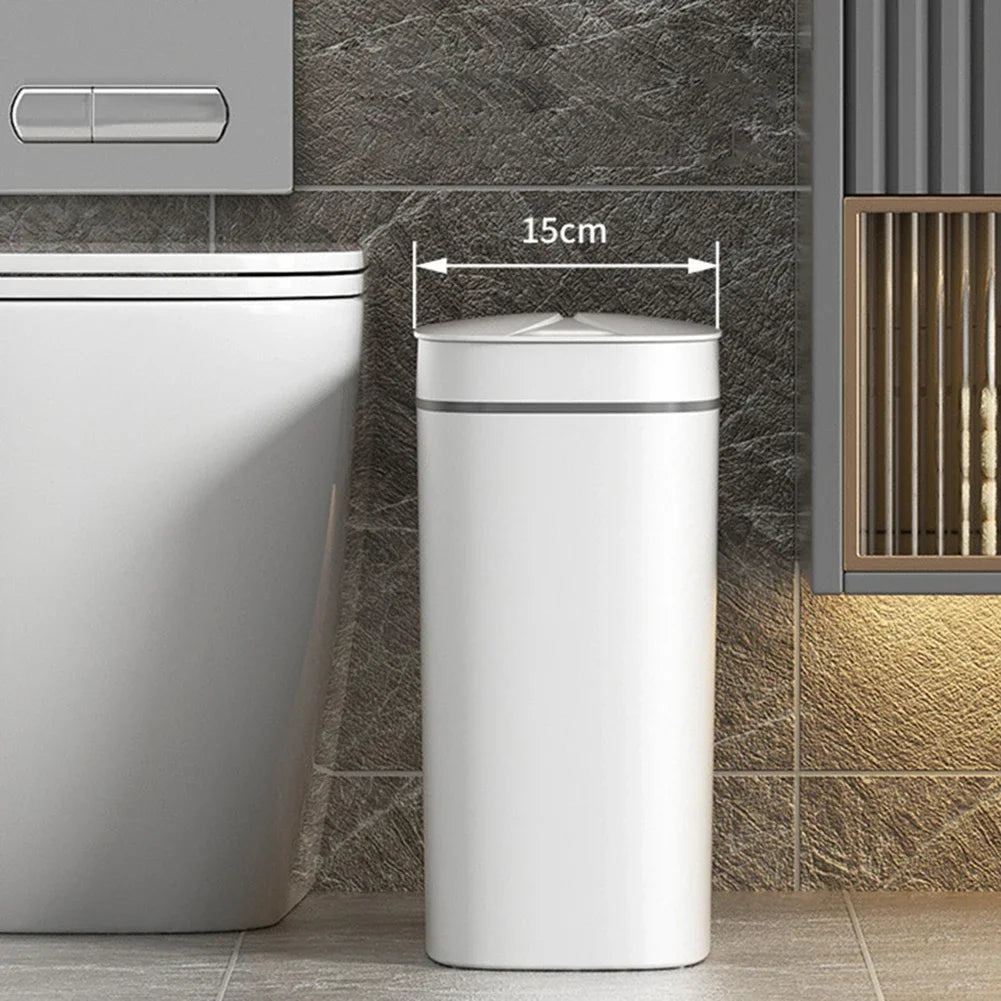 14L Smart Sensor Trash Can with Lid | Touchless Automatic Waste Bin for Kitchen & Bathroom
