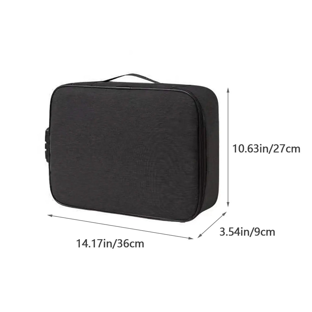 Waterproof Document Organizer – Lockable File Storage Case for Passports, Cards & Certificates