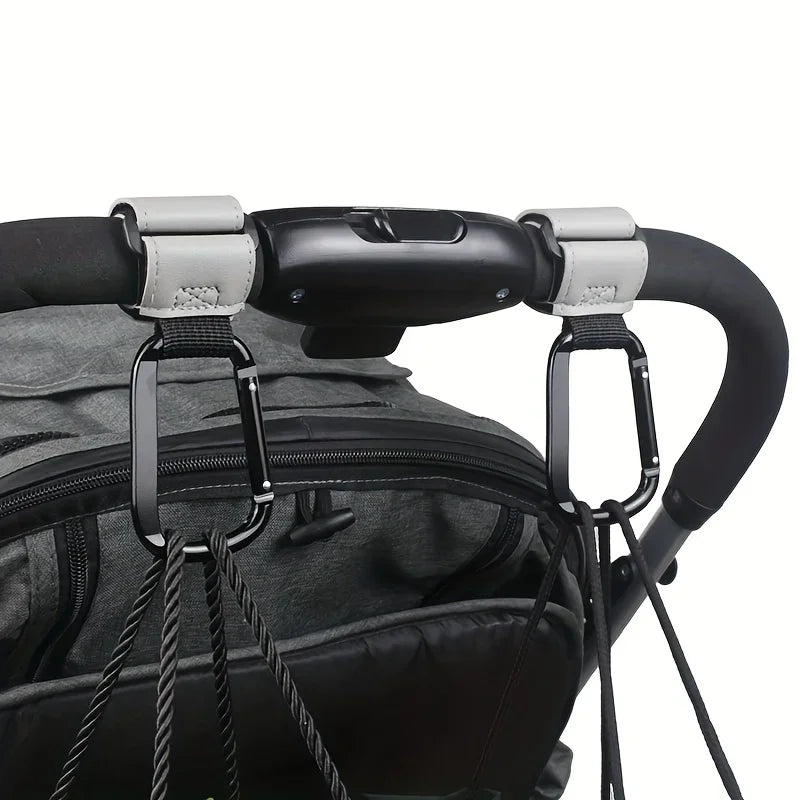 Universal Stroller Hooks – Heavy Duty Organizer Clips for Diaper Bags, Shopping Bags, Car Seats & Baby Strollers