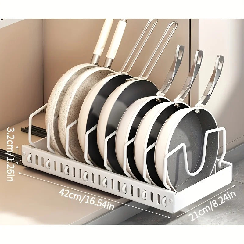 Pull-Out Pots & Pans Organizer for Kitchen Cabinets