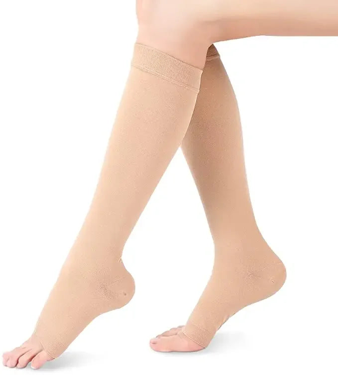 20–30 mmHg Knee High Compression Socks for Women & Men – Graduated Leg Support for Running, Travel, Work & Sports