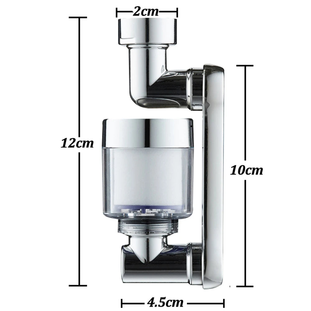 Extensor de Grifo Brazo Robótico ABS Modo Dual Simple Boquilla Giratoria Universal de 1080° para Lavabo de Baño