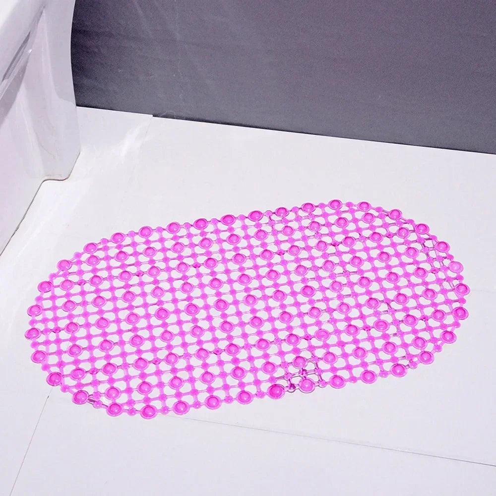 Non-Slip Bathtub & Shower Mat with Suction Cups – PVC Massage Bath Mat, Waterproof Bathroom Safety Rug (38 × 68 cm)