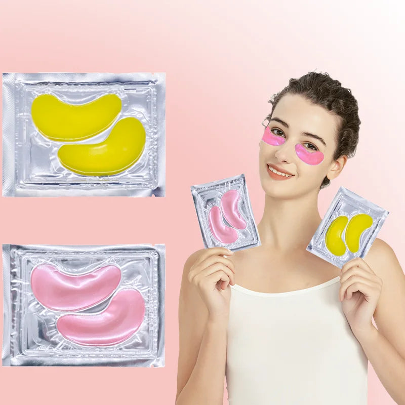 Pink Hydrating Eye Patches – 10 Pcs Moisturizing & Revitalizing