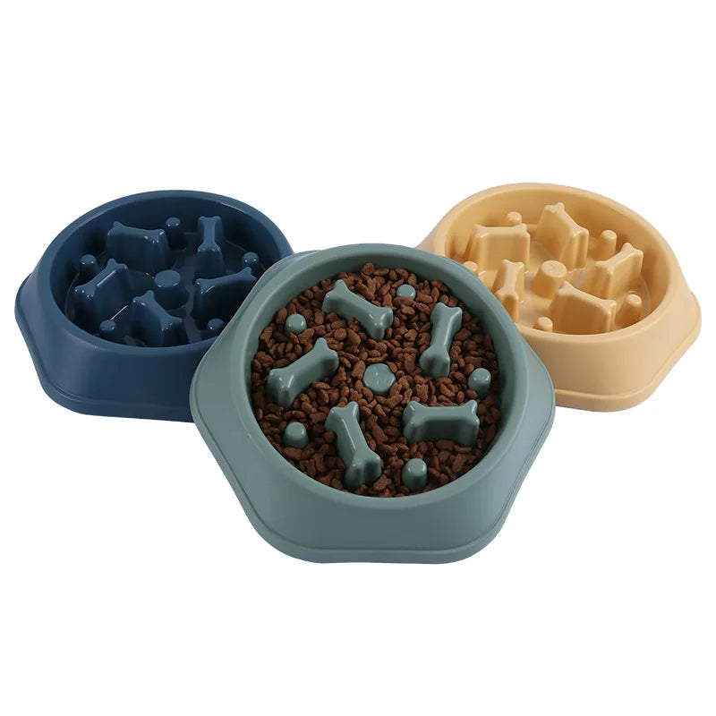 Tazón para perros de alimentación lenta, antiquemaduras, cuenco para comida para cachorros, antideslizante, para mascotas, cuencos para perros de alimentación lenta, comederos de rompecabezas para perros pequeños y medianos