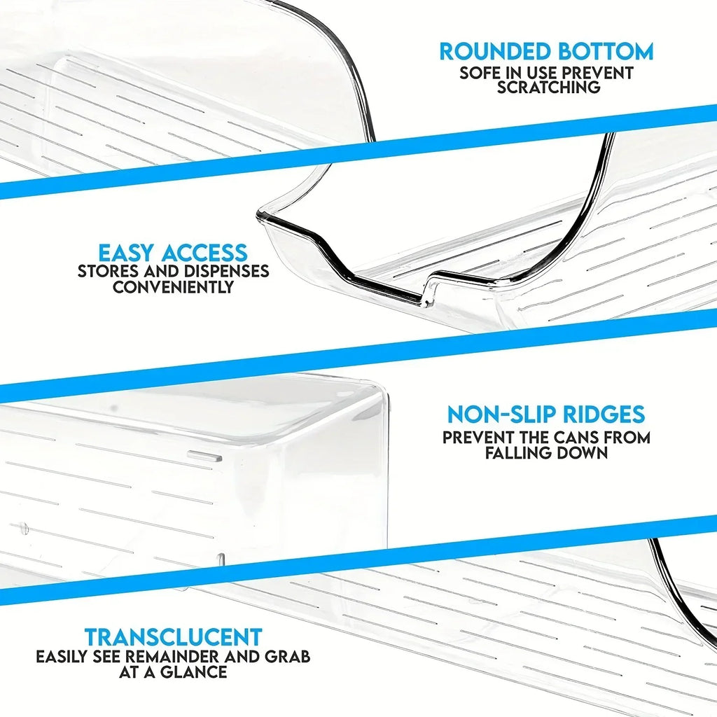Auto-Rolling Can Dispenser for Refrigerator & Pantry Organization