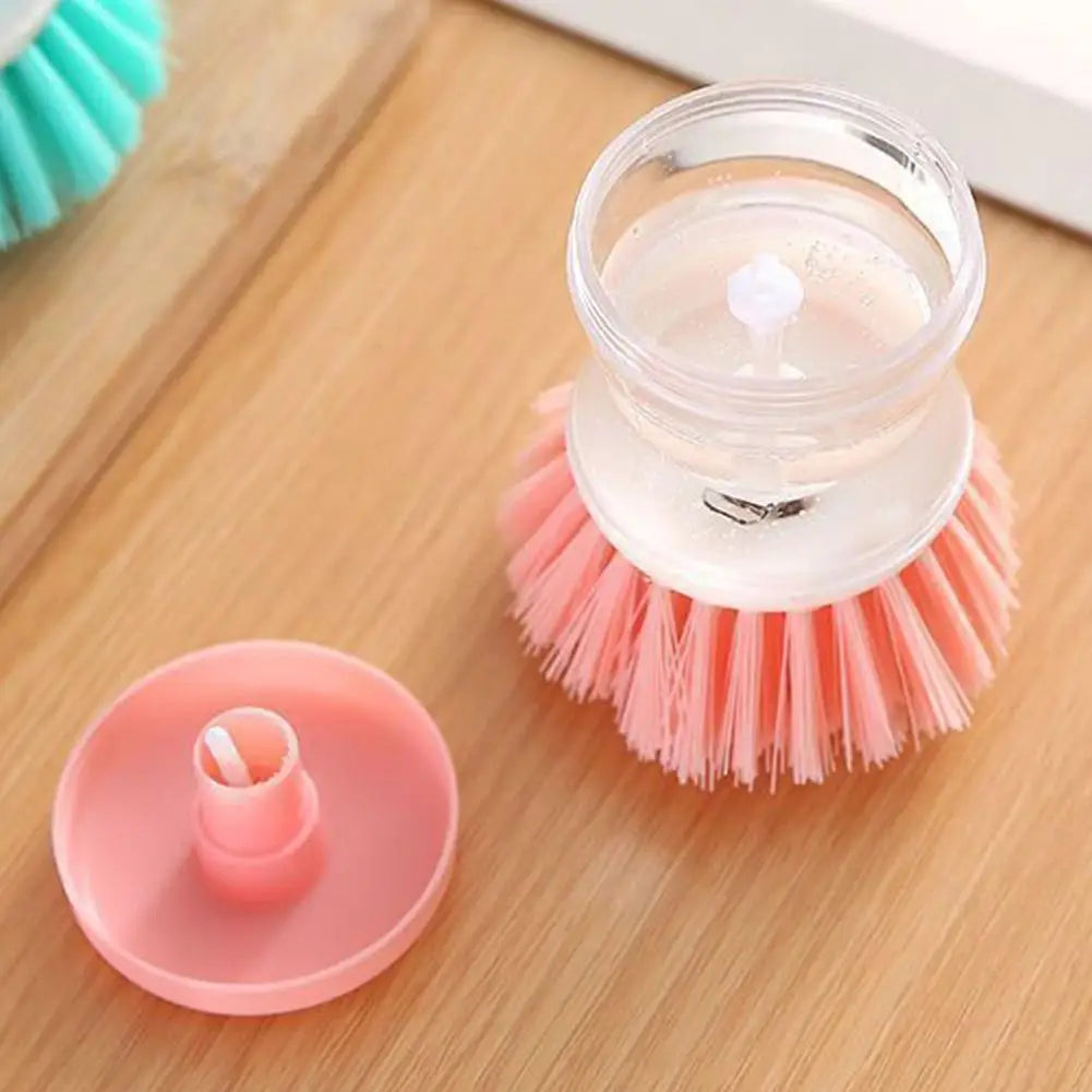 Cepillo de limpieza de cocina para lavar ollas, fregadero, diseño de astronauta, con dispensador automático de jabón líquido, accesorios de limpieza para el hogar