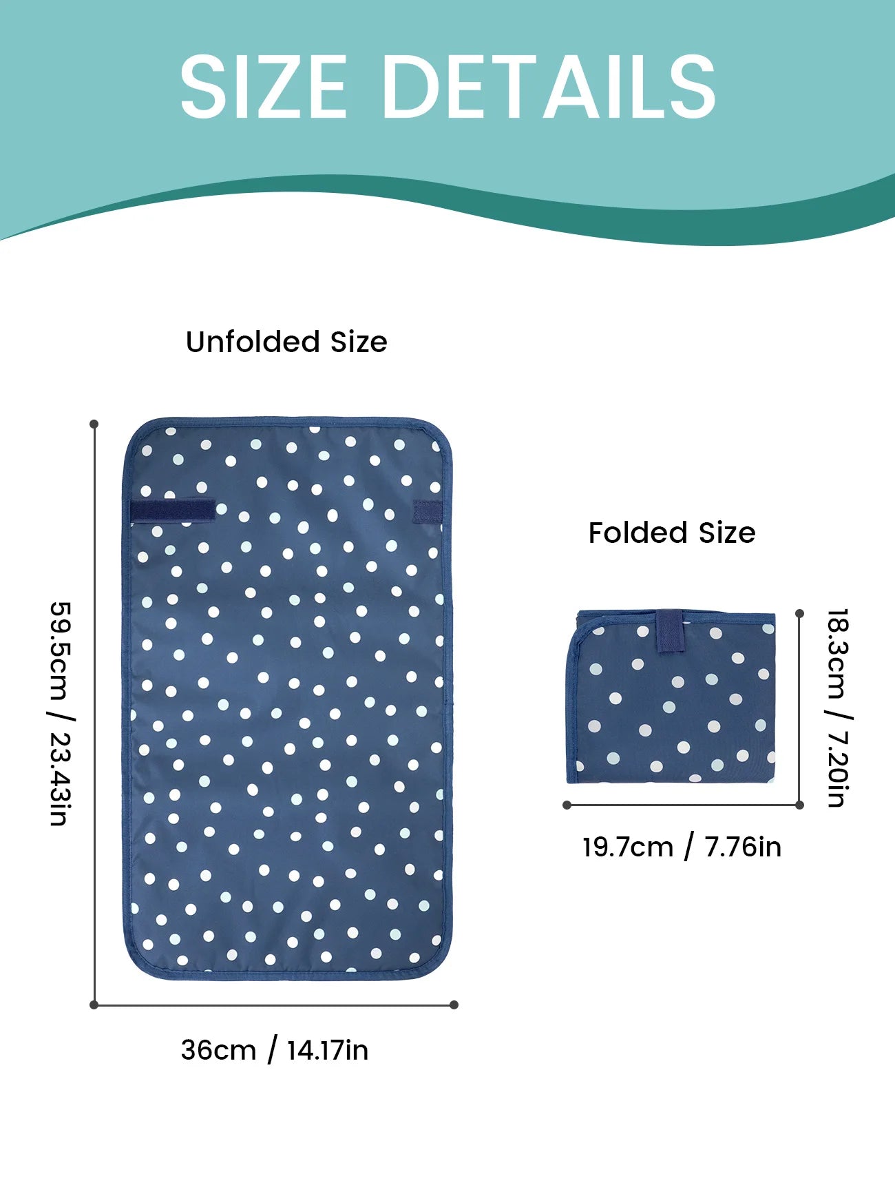 Cambiador portátil, fácil de limpiar con un paño - Alfombrilla cambiador plegable e impermeable para bolsa de pañales,