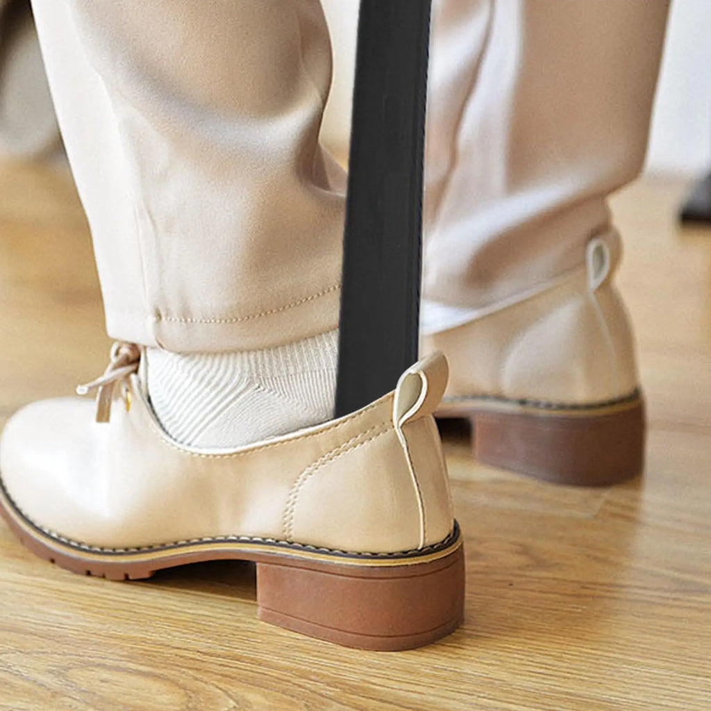Long Handle Shoe Horn with Grip – 16.7" Easy Shoe Helper for Seniors, Boots, Sneakers & Everyday Footwear