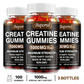 Creatine Monohydrate Gummies for Adults – Strawberry Flavor Supplement for Muscle Strength, Athletic Performance & Workout Support
