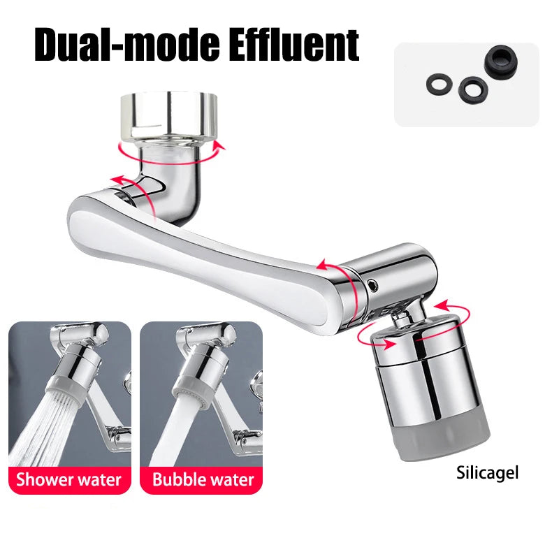 1080° Rotatable Faucet Sprayer Head with Dual Spray Modes for Kitchen & Bathroom Sink