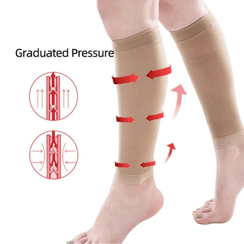 Calf Compression Sleeves for Women & Men – Graduated Compression Socks for Running, Sports, Travel & Daily Leg Support