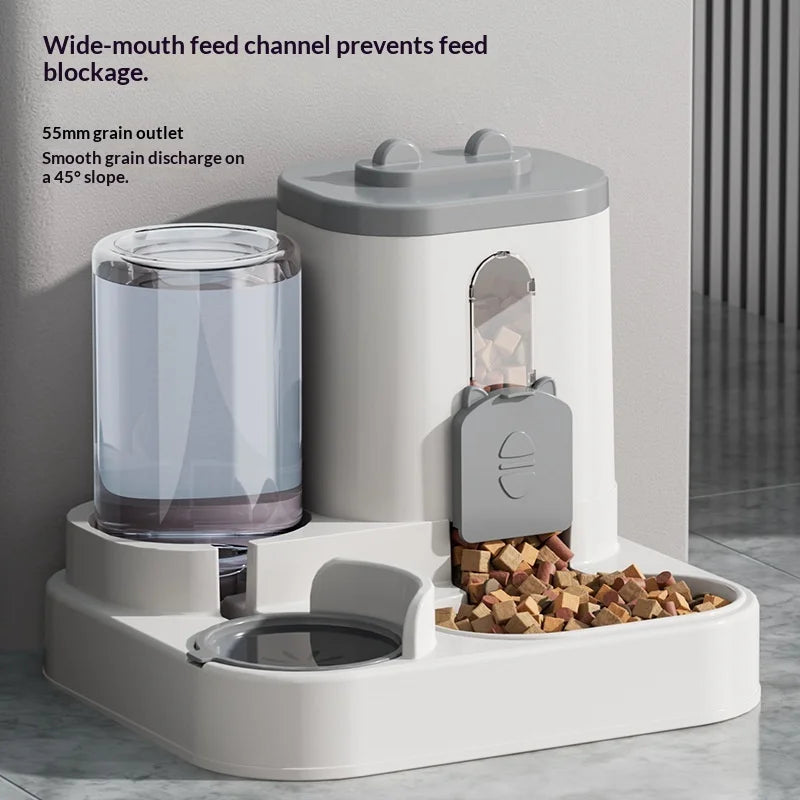 Automatic Pet Feeder & Water Dispenser – Large Capacity Food & Water Station for Cats & Dogs
