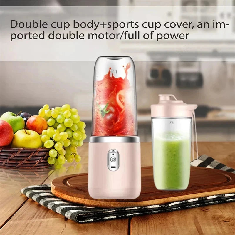 Portable 6-Blade USB Rechargeable Blender for Smoothies, Juices & Baby Food