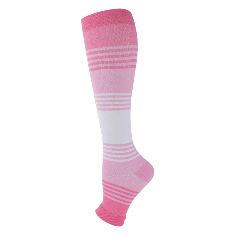 20–30 mmHg Knee High Compression Socks for Women & Men – Graduated Leg Support for Running, Travel, Work & Sports