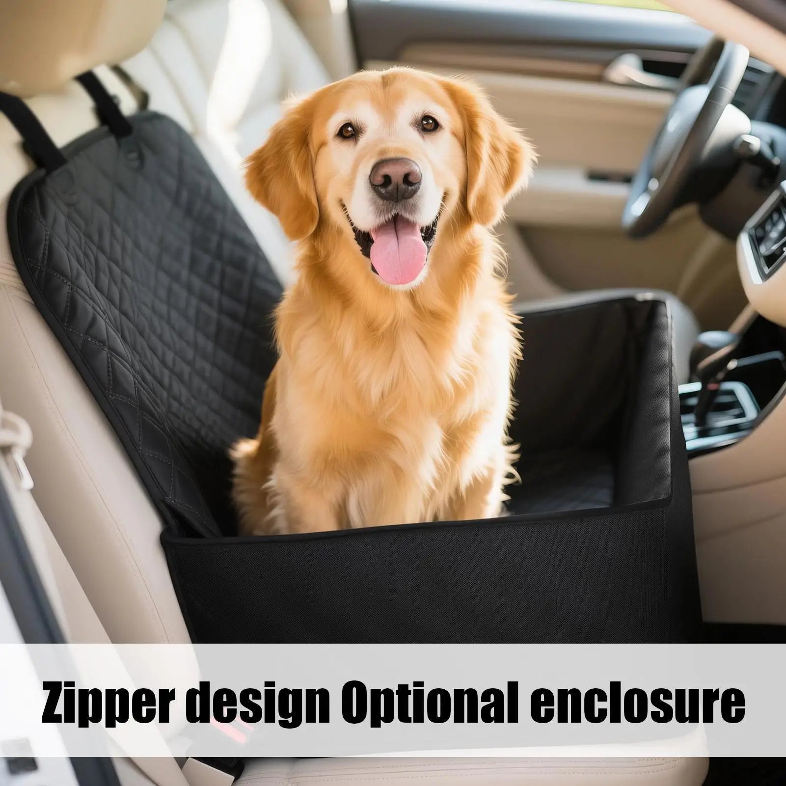Asiento de coche grande para perros, funda protectora impermeable para asiento trasero, cojín transportador para mascotas, viaje en SUV, camión, vehículo, seguridad, fácil limpieza