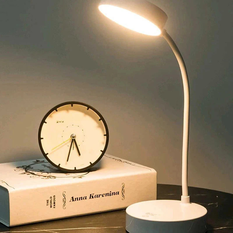 Rechargeable LED Desk Lamp with USB Power – 3 Color Modes & Dimmable Brightness
