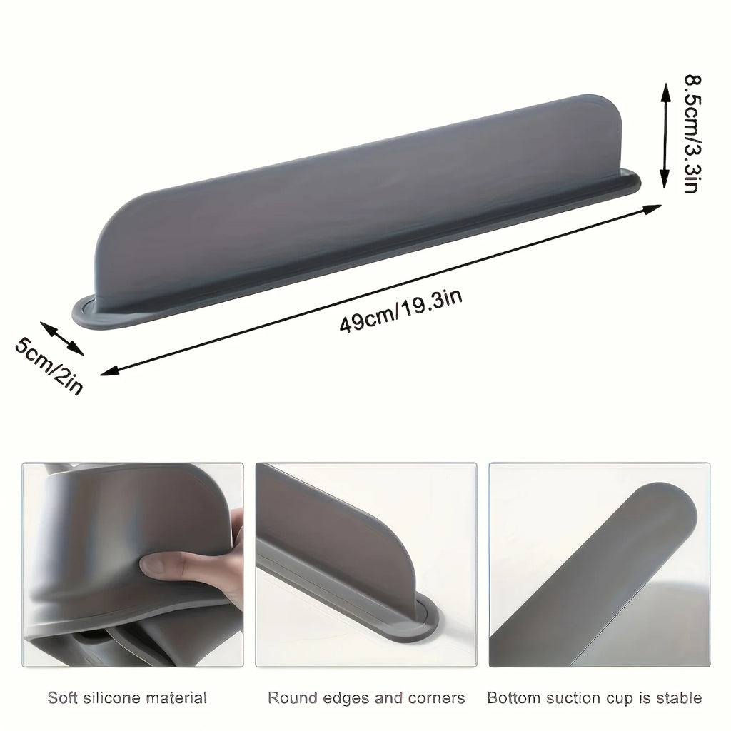 Protector contra salpicaduras de silicona para fregadero con ventosas - Barrera de agua para cocinas, laboratorios y fregaderos