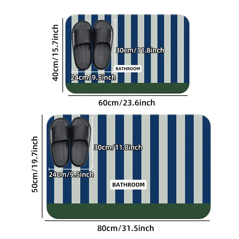 Non-Slip Memory Foam Bath Mat – Soft Absorbent Bathroom Rug with Anti-Slip Backing for Bathroom, Bedroom, Entryway & Laundry Room