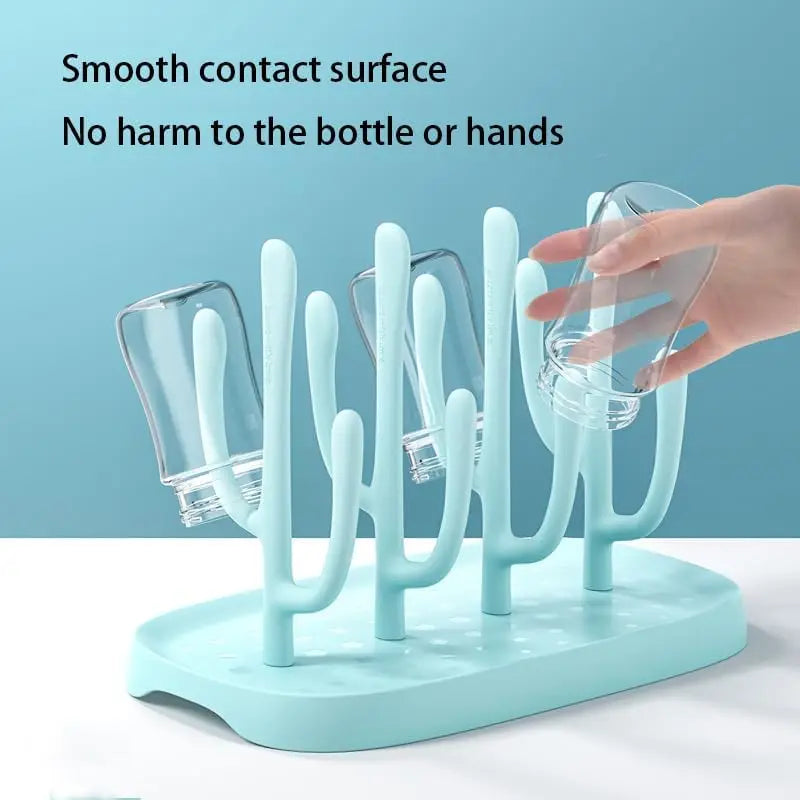 Baby Bottle Drying Rack with Bottle Clip – Detachable Infant Bottle Organizer, Drain Stand for Milk Bottles, Cups & Accessories