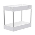 Organizador de almacenamiento para debajo del fregadero de 1/2 pieza, estante multiusos de 2 niveles con cajones para debajo del fregadero, organizador para baño y cocina