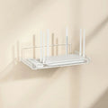 Wall-Mounted Router Shelf – No-Drill Stainless Steel Organizer for WiFi Router, TV Box & Cable Management