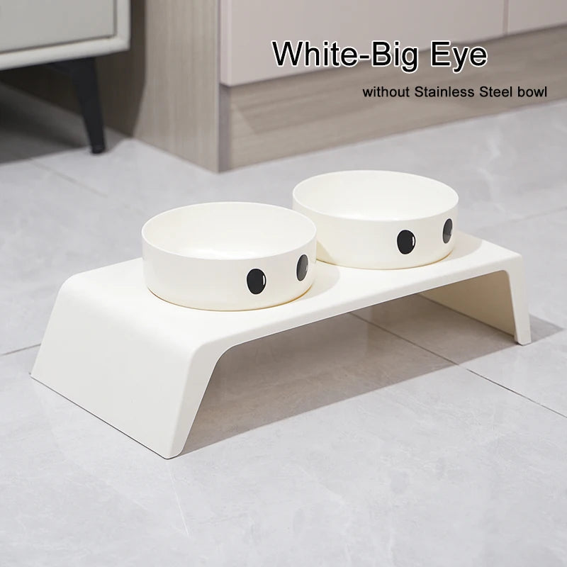 Comederos Elevados para Perros, Base Elevada con Doble Cuenco de Acero Inoxidable para Comida y Agua para Perros y Gatos Pequeños, Medianos y Grandes