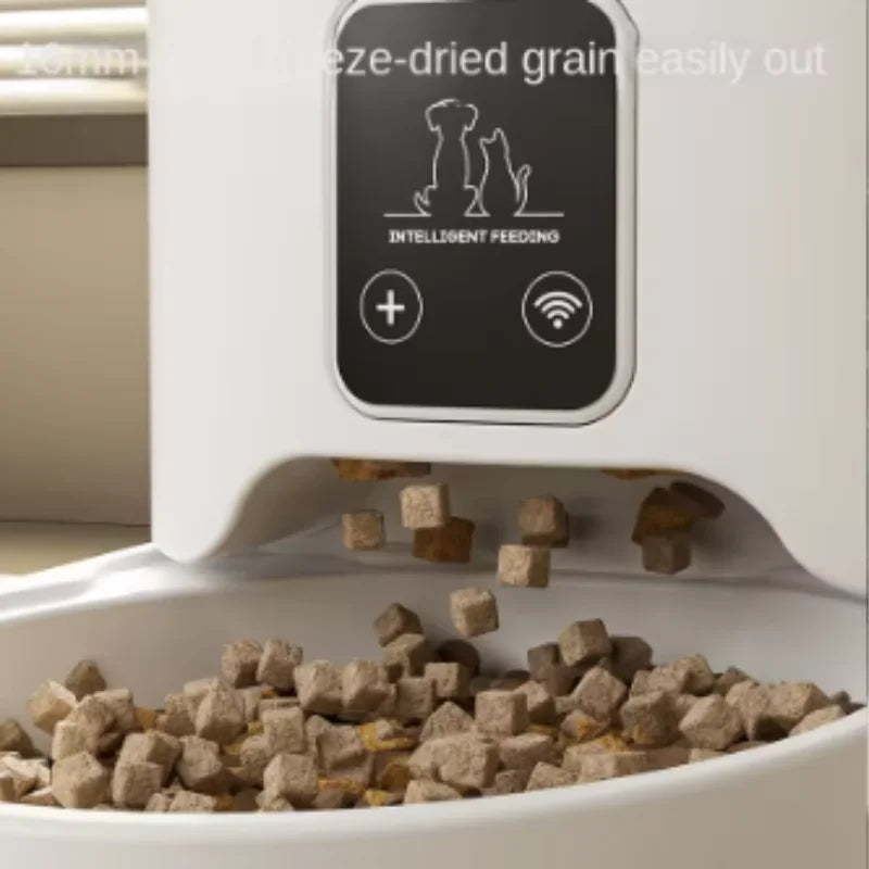 Comedero automático para mascotas de 4 L con WiFi, dispensador inteligente de comida para perros y gatos con control de botón