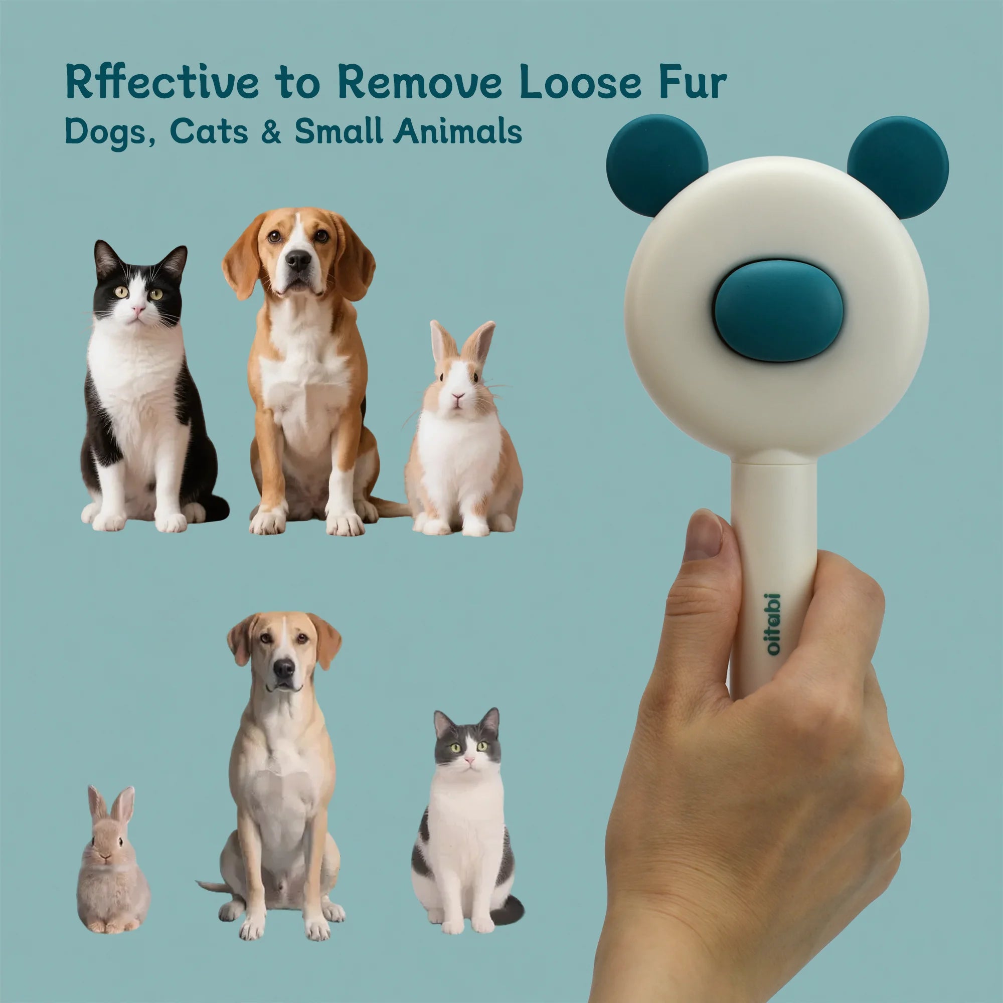 Oitabi Self-Cleaning Slicker Brush – Skin-Friendly Deshedding Grooming Brush for Dogs & Cats