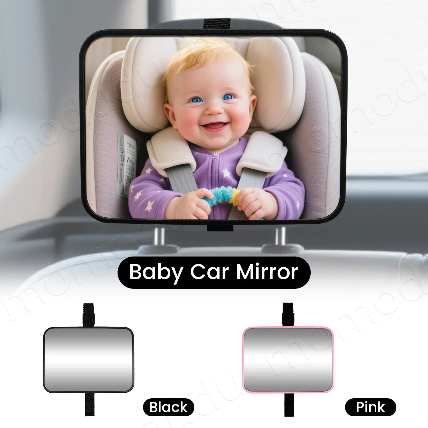 Baby Car Mirror for Rear-Facing Seats – Shatter-Resistant Rear Seat Safety Mirror with Universal Vehicle Fit