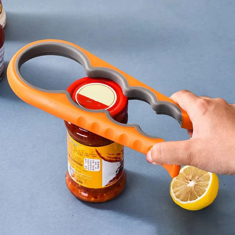 4-in-1 Multifunctional Jar Opener Tool for Jars, Lids, Cans & Bottle Caps