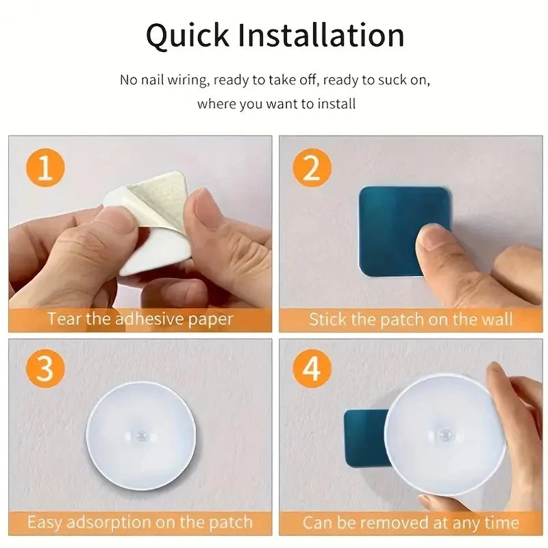 1 Luz nocturna con sensor de movimiento - Lámpara detectora LED inalámbrica para dormitorio, escalera, armario y decoración de habitaciones