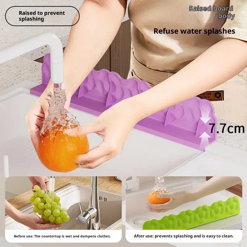Protector contra salpicaduras de silicona para fregadero, protege la ropa de las salpicaduras de agua, protector contra salpicaduras para lavar platos, grifo de cocina