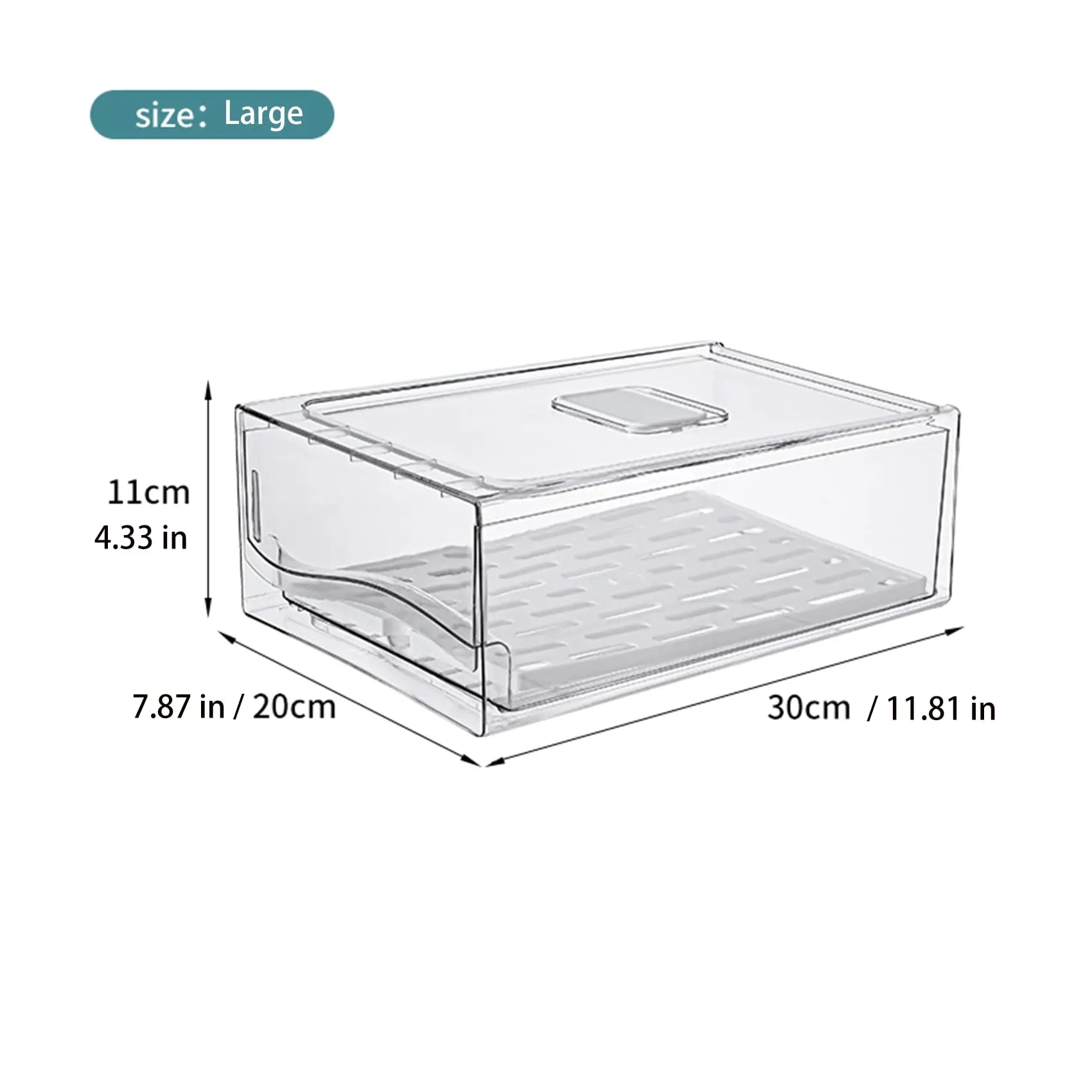 Stackable Refrigerator Organizer Bins with Drain Tray – BPA-Free Food Storage Containers