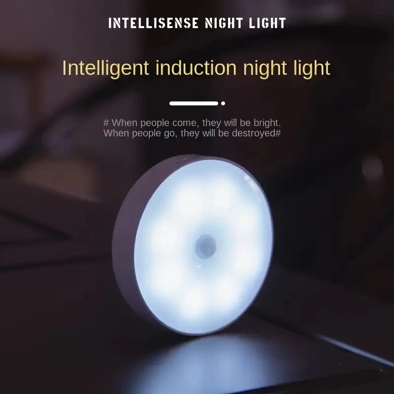 1 Luz nocturna con sensor de movimiento - Lámpara detectora LED inalámbrica para dormitorio, escalera, armario y decoración de habitaciones