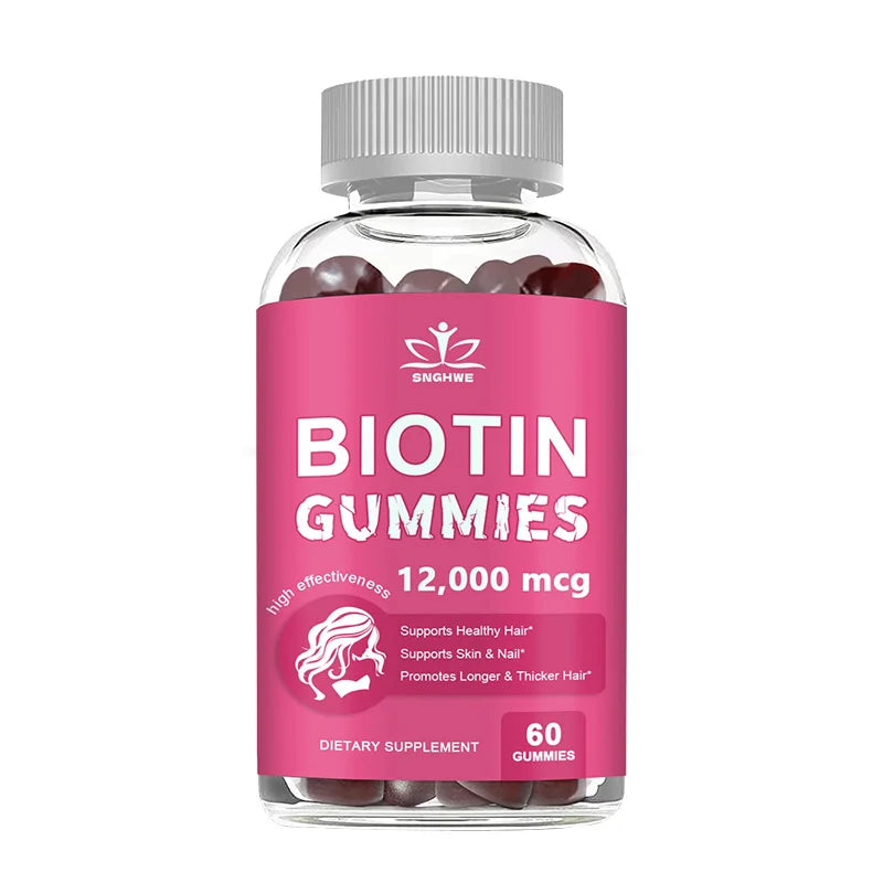 Collagen & Biotin Gummies – Hair, Skin, Nails & Joint Support with Blueberry Flavor