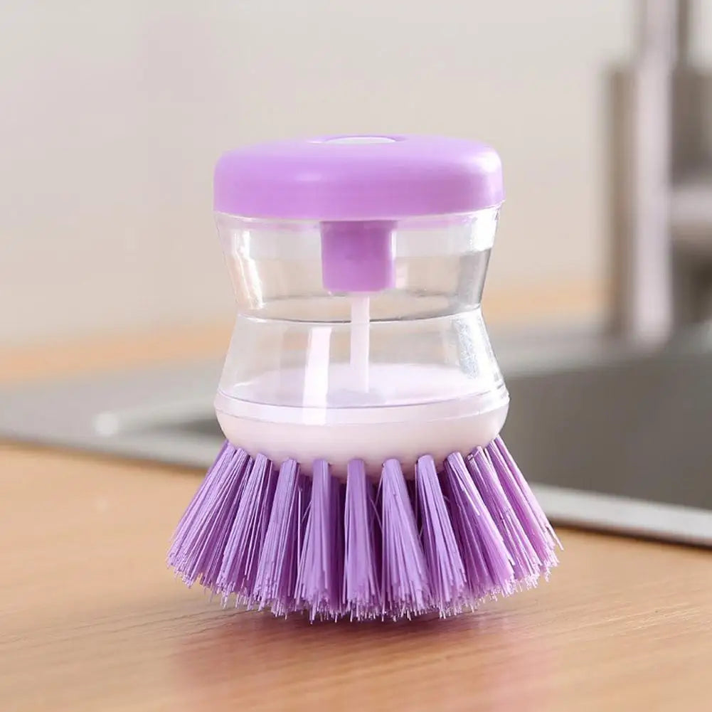 Cepillo de limpieza de cocina para lavar ollas, fregadero, diseño de astronauta, con dispensador automático de jabón líquido, accesorios de limpieza para el hogar