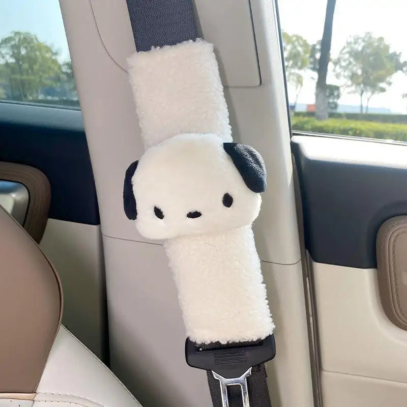 Soft Car Seat Belt Shoulder Protector – Plush Comfort Cover for Dogs, Pets & Vehicle Travel Accessories