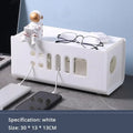 Caja de almacenamiento de cables, regleta multifuncional, gestión de cables, caja de cables, seguridad para el hogar, línea de red, cubo de almacenamiento